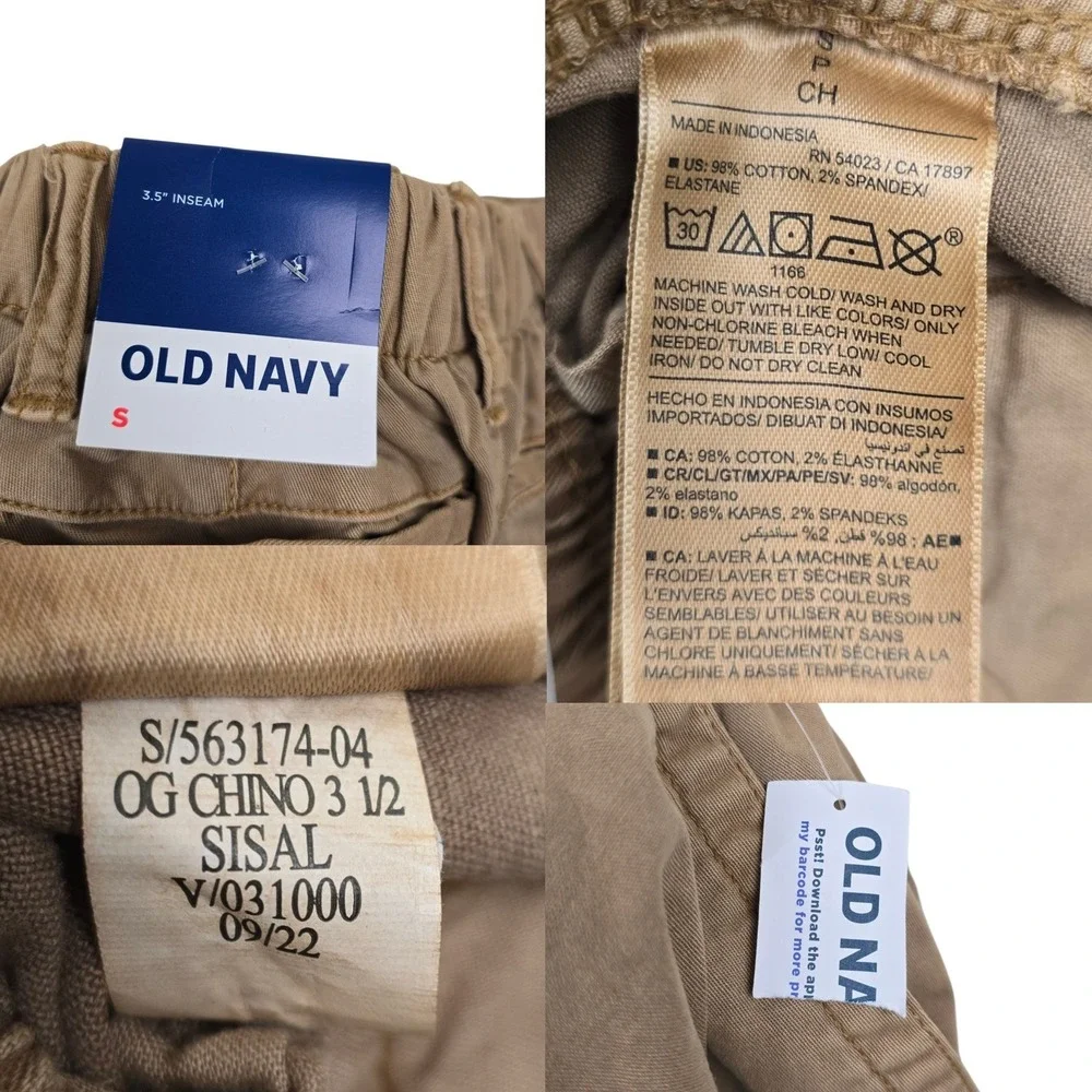 Old Navy Womens Sisal Tan OG Chino 3.5 Inch Shorts Size S NWT